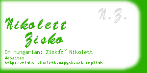 nikolett zisko business card